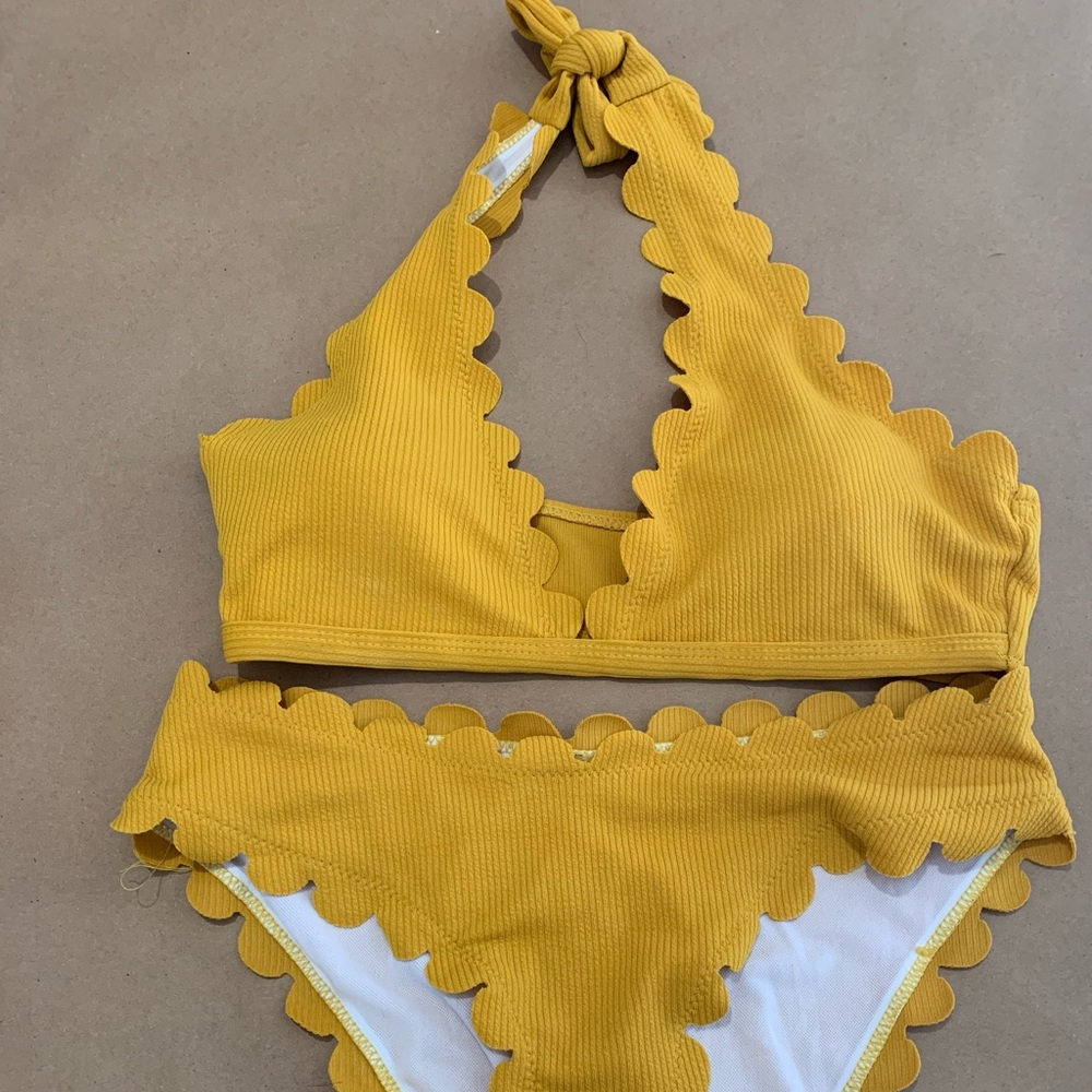 SHEIN size small mustard yellow bikini